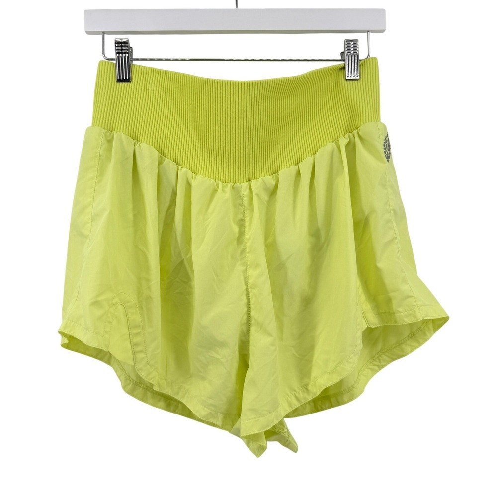 Free People Movement The Way Home Shorts XL Neon Yellow Womens Running Athletic